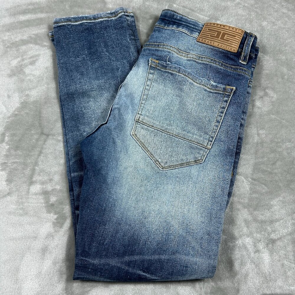 Jordan Craig Jeans Men's 30x30 Blue Denim Legacy Edition Aaron Distressed